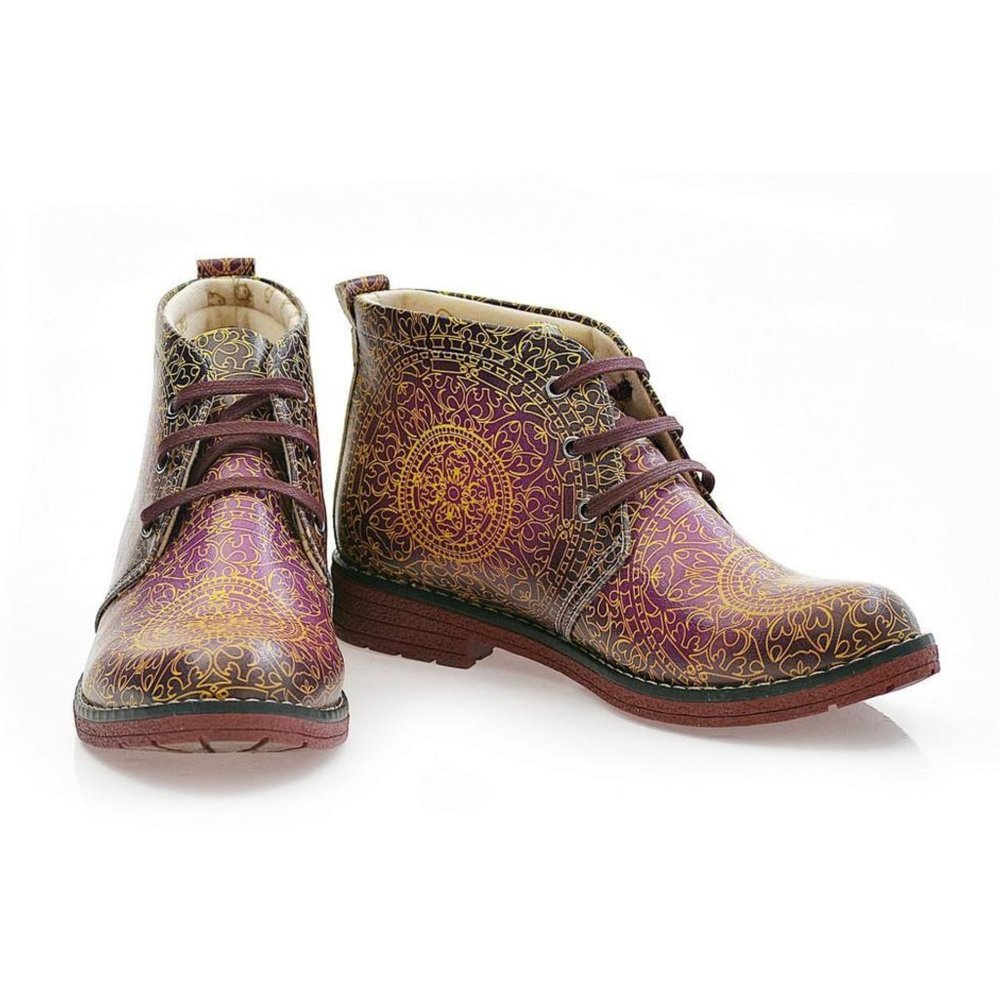 Goby Shoes - Night Glow Mandala Ankle Boots - Picture 2 of 4